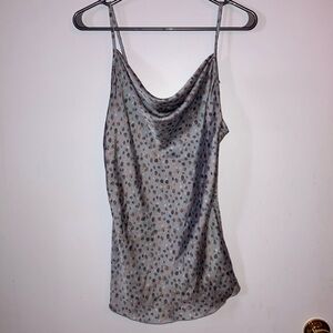 Tash + Sophie leopard print cowl neck tank